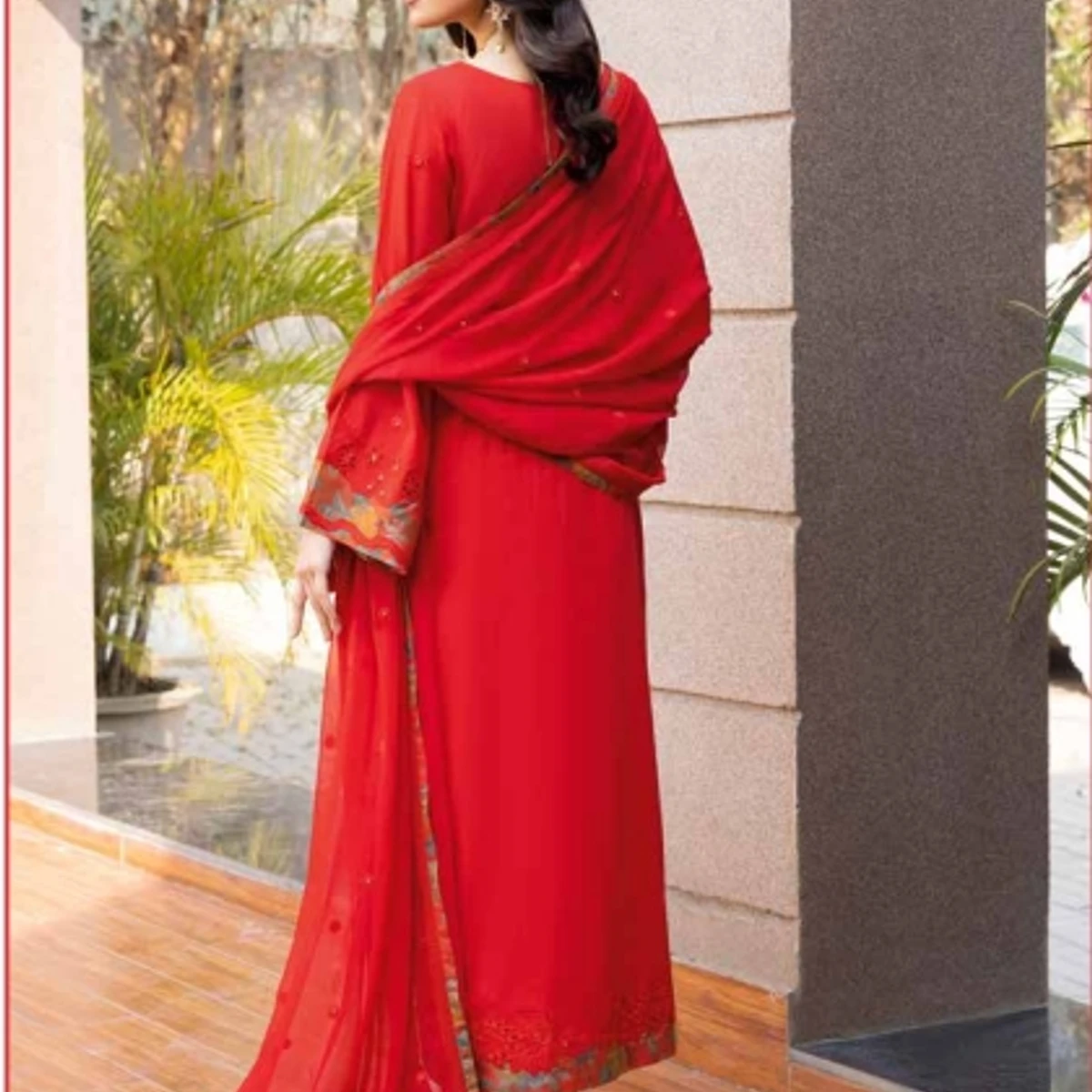 Most demanding Pakistani collection swiss miss Full Set Colour Guarantee-Red Colour WM034