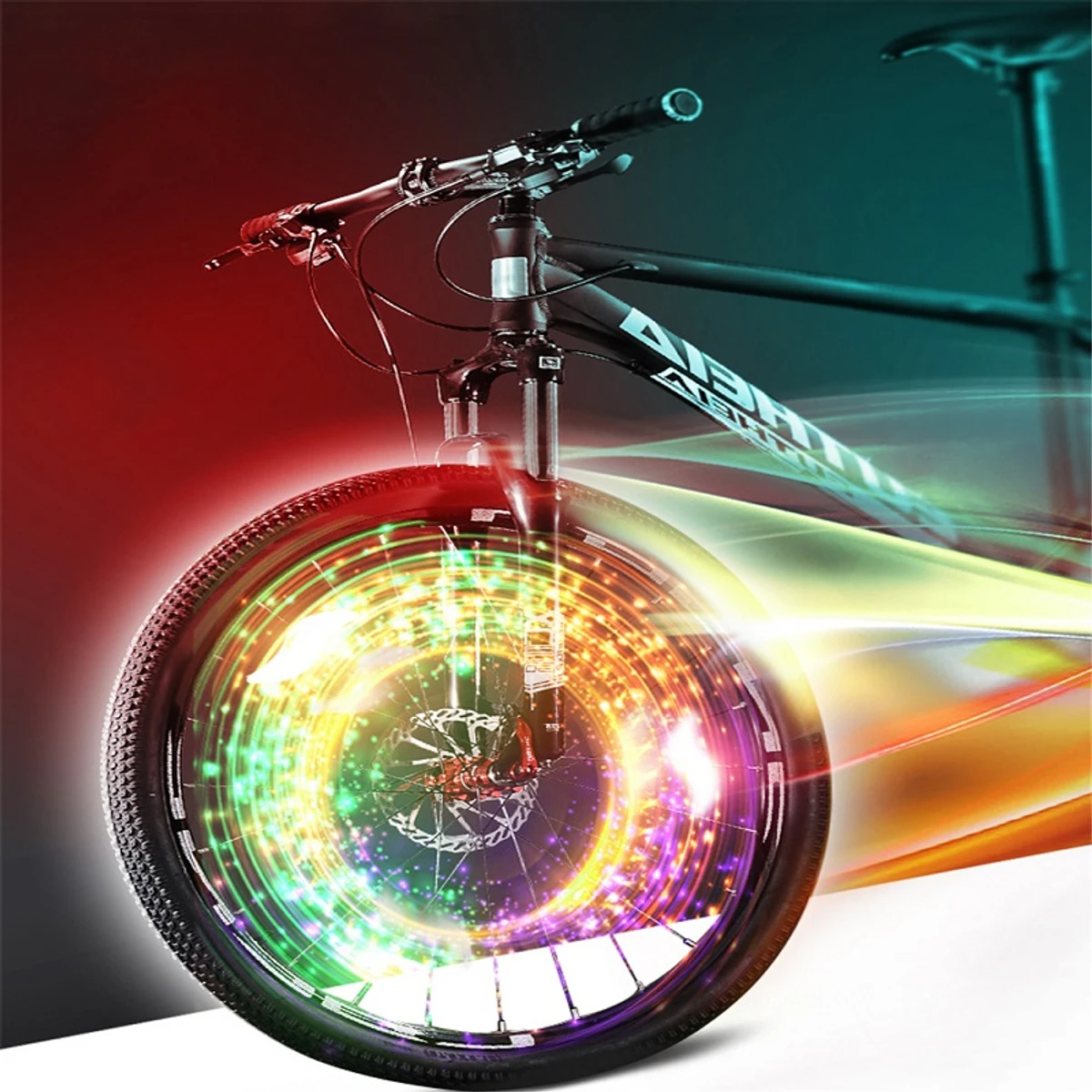 Bike Wheel Light Waterproof Bicycle Spoke Light Safety Tire Light 30 Different Patterns Change Without Battery Bike Accessories