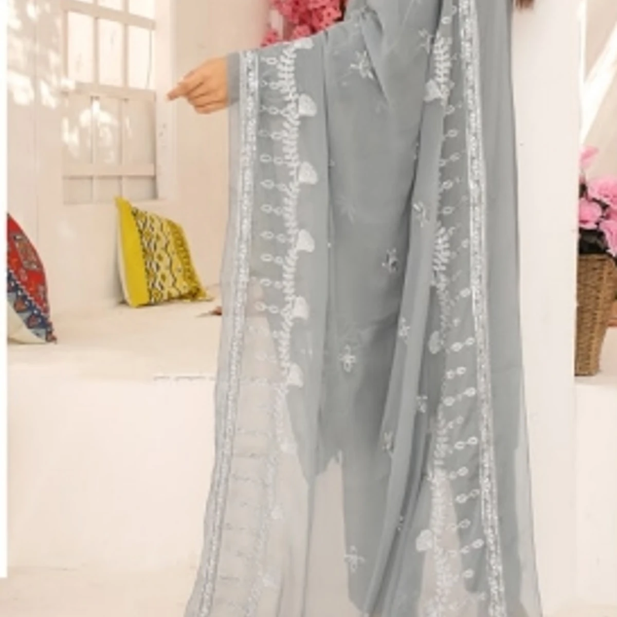 Most demanding Pakistani collection NOORS PAYEL Full Set Colour Guarantee Grey Colour NP037