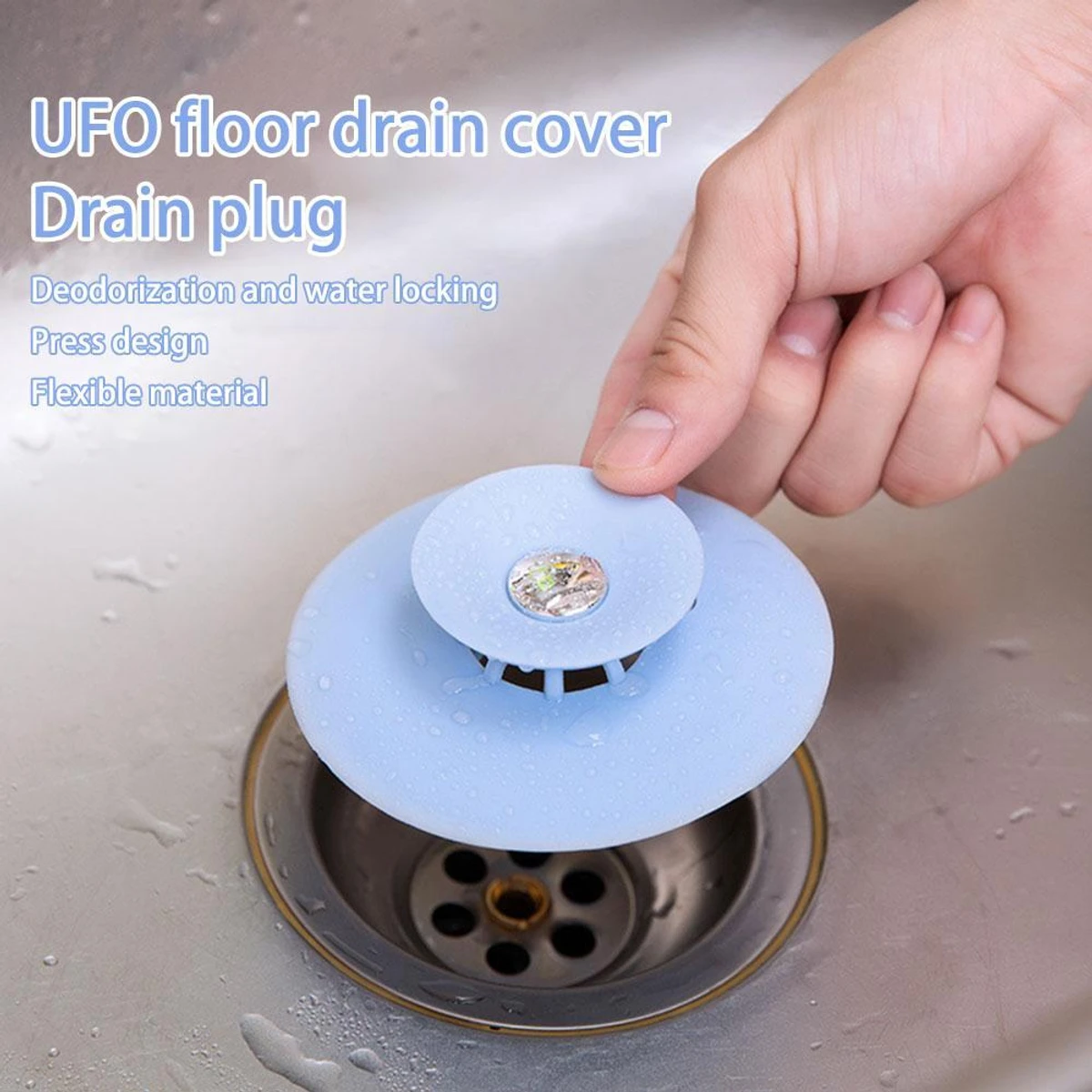 Bathroom Sink Drain Cover Floor Drain Plug Kitchen Laundry Water Stopper Hair Catcher Bathroom Deodorant Plug Shower Floor Base