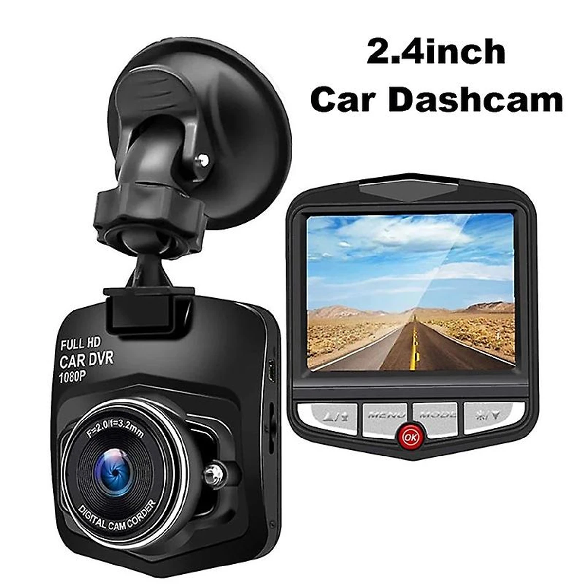2.4 inch Car Dash Cam Vehicle Driver Video Recorder Portable DVR View Camera Black Box Auto Dashcam Loop Recording Night Vision
