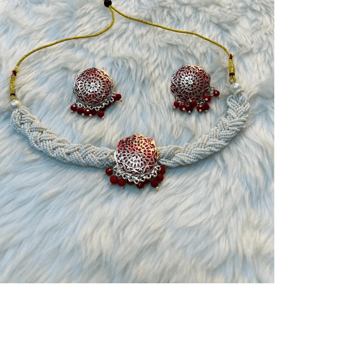 Gorgeous Necklace Set,Real Stone,Exclusive Design ER013
